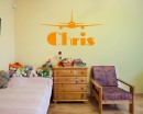 Airplane Customized Name Children Wall Decals Baby Nursery Name Wall Stickers
